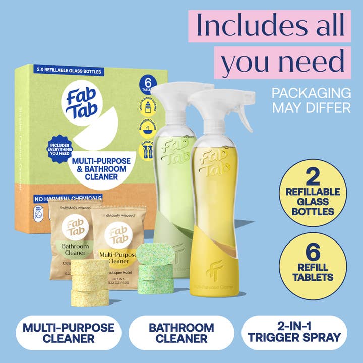 FabTab - Wholesale Multi-Surface Cleaner - Multi-Purpose & Bathroom Cleaner Refill1