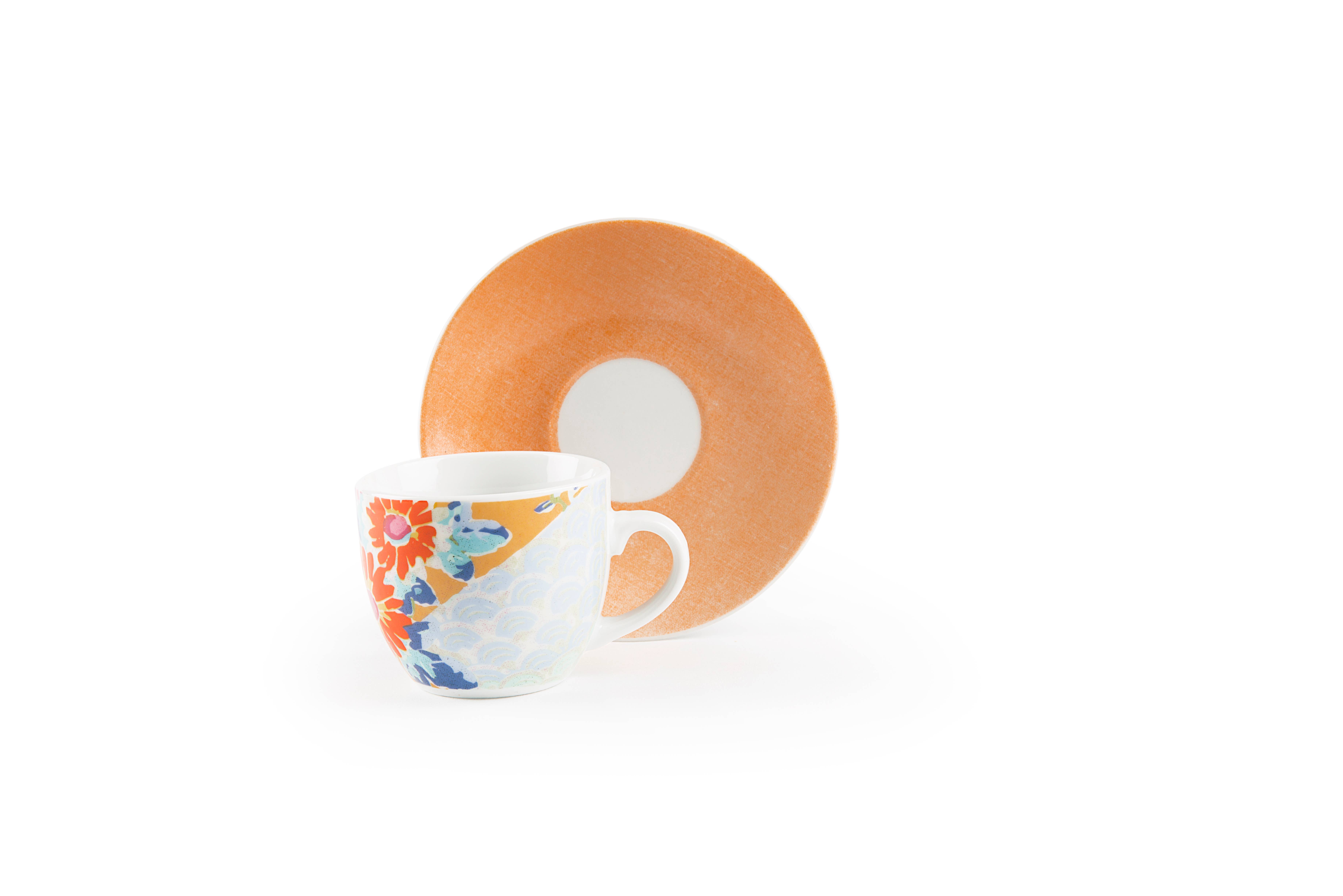 multicolour Set of 6 Kimono Coffee Cups for wholesale on Faire7