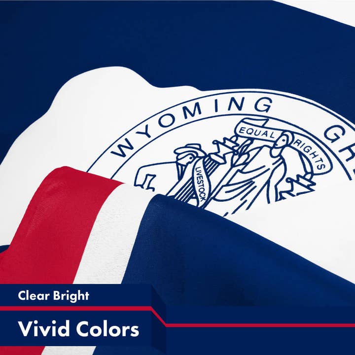 G128 - Wholesale Flag - G128 Wyoming WY State Flag | 3x5 Ft | LiteWeave Pro Series Printed 150D Polyester | Indoor/Outdoor, Vibrant Colors, Brass Grommets, Thicker and More Durable Than 100D 75D Polyester2