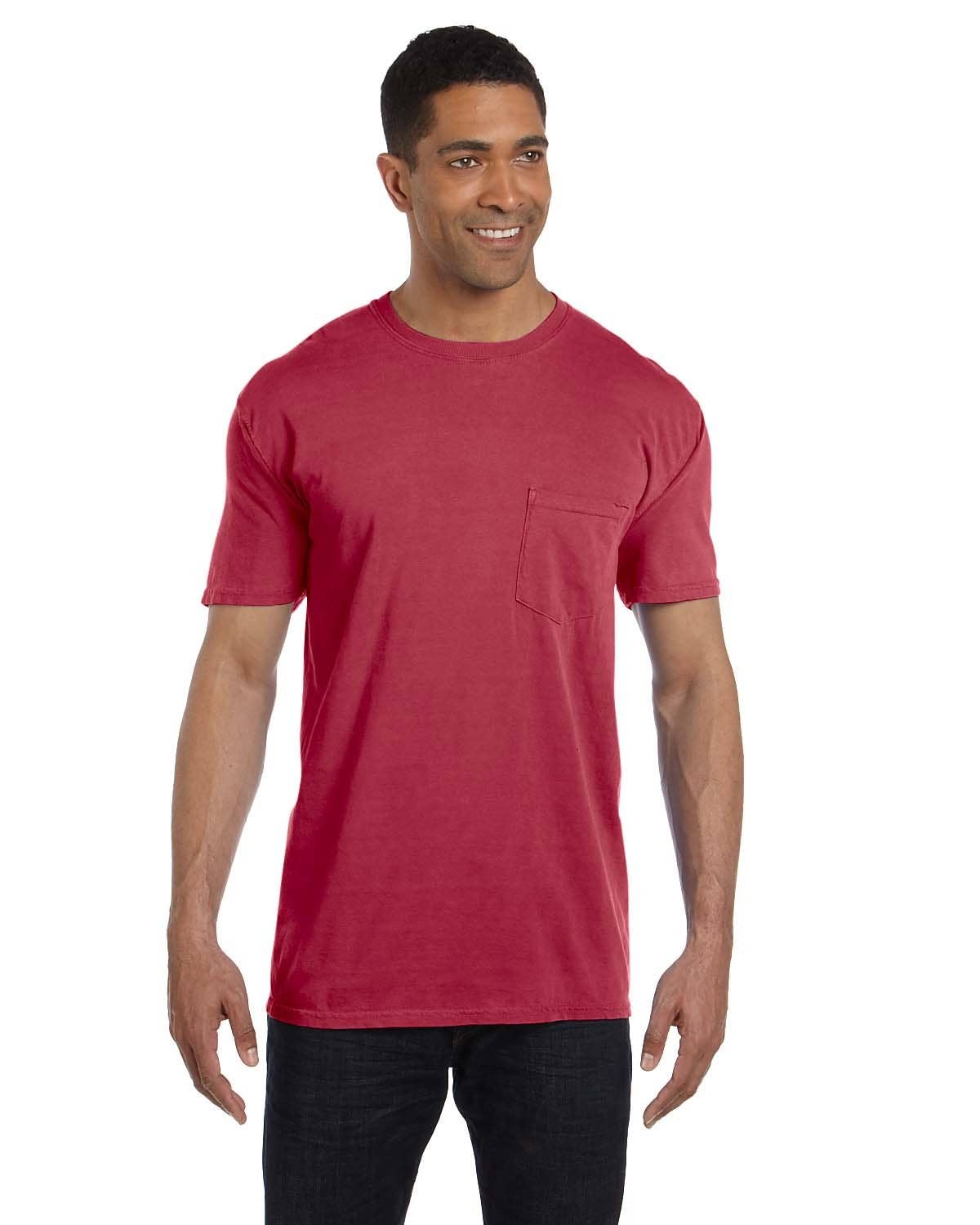 Total Apparel - Wholesale T-Shirt - Unisex - Comfort Colors Garment-Dyed Pocket Blank T-Shirt | 6030CC30