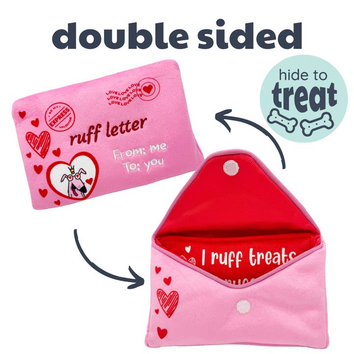 Seek 'n Treat Ruff Letter Dog Toy (Double-Sided) for wholesale by Huxley & Kent
