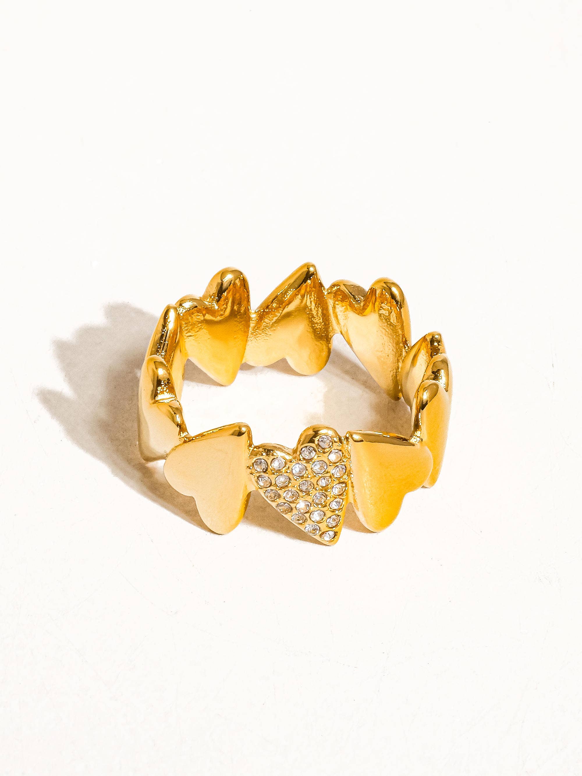 Or jaune Bague Cœur en Or 18K Non-Ternissante Cloé en vente sur Faire3
