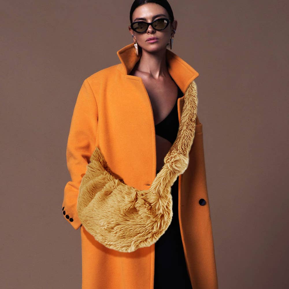 Sensibling Corp. - Wholesale Crossbody Bag - Women's - Faux Fur Fuzzy Plush Crossbody Bag10