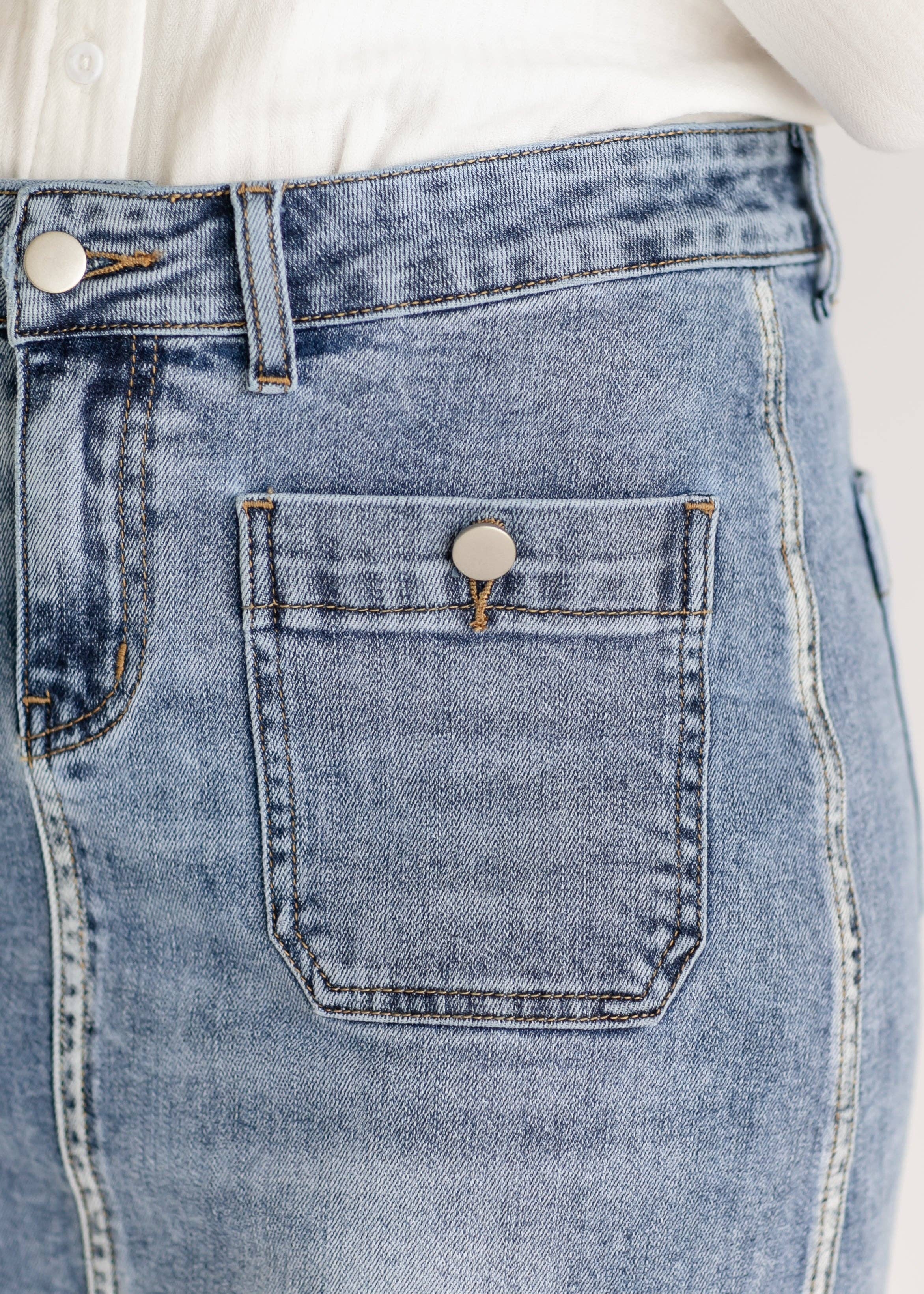 Inherit Clothing Company – wholesale Kjol - Dam – Elin Främre Ficka Maxi Jeanskjol7