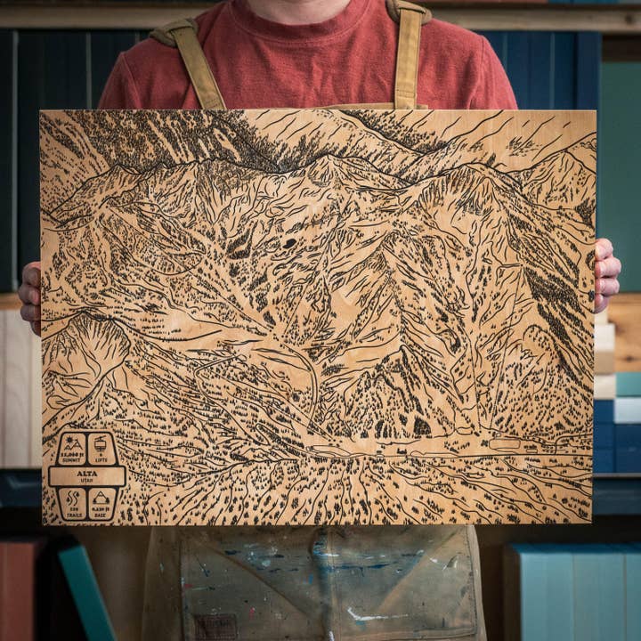 Alta Utah Skiløjpekort for engroshandel hos Benoit's Design Co.