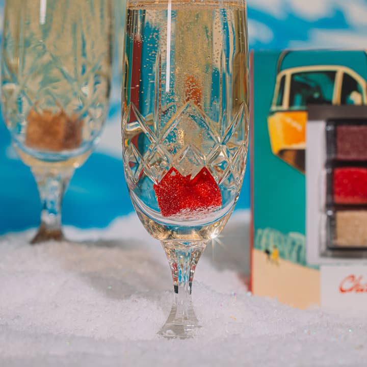 TEASPRESSA | LUXE Mixer Cube - Wholesale Cocktail Mix/Syrup - Champagne Mixer Cube Trio, Holiday/New Year’s Toast1