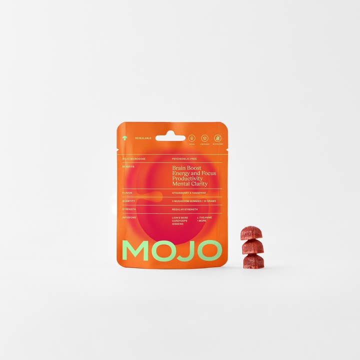 Mojo Gummies - Wholesale Oral Supplement/Vitamin - Brain Boosting Gummies, Strawberry Tangerine