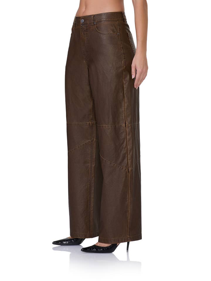 Ajax Barrel Jean - Washed Brown for wholesale on Faire