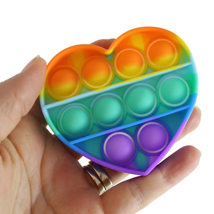 Curious Minds Toys – Engroshandel Fidget - Børn – Rainbow Mini 3 „hjerte og stjerne figurer boble Pop Fidget legetøj3