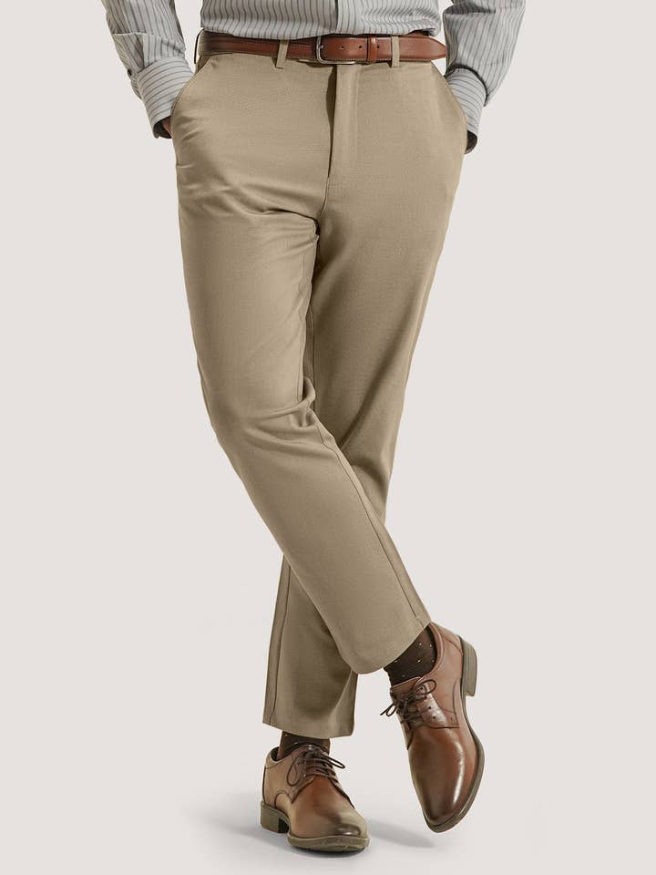 Stone Textured Chino Trouser for wholesale by Brian Oak Limited