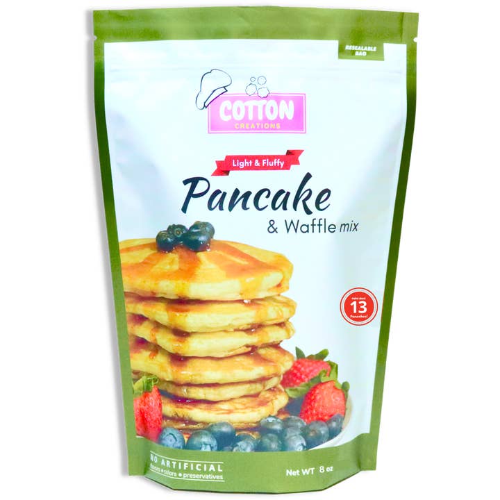 Cotton Creations LLC - Vendita all'ingrosso Preparato per pancake - Miscela vegana per pancake e waffle, 8 oz