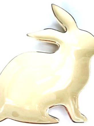 vory Ceramic Bunny Plate for wholesale by THE ACCESSORY COLLECTION