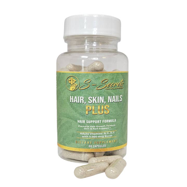 S-Secrets - Wholesale Oral Supplement/Vitamin - Women and Men Hair, Skin, Nails Plus Extra Strength Biotin 5000mcg, Vitamin A, C, D, E, Zinc1
