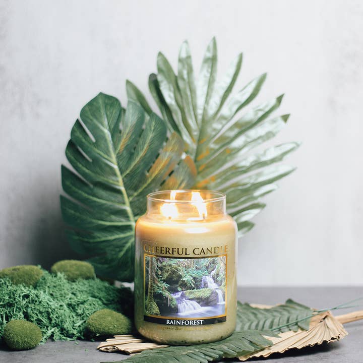 A Cheerful Giver – wholesale Jar/filled candle – Cheerful Candle (24oz.) – Rainforest