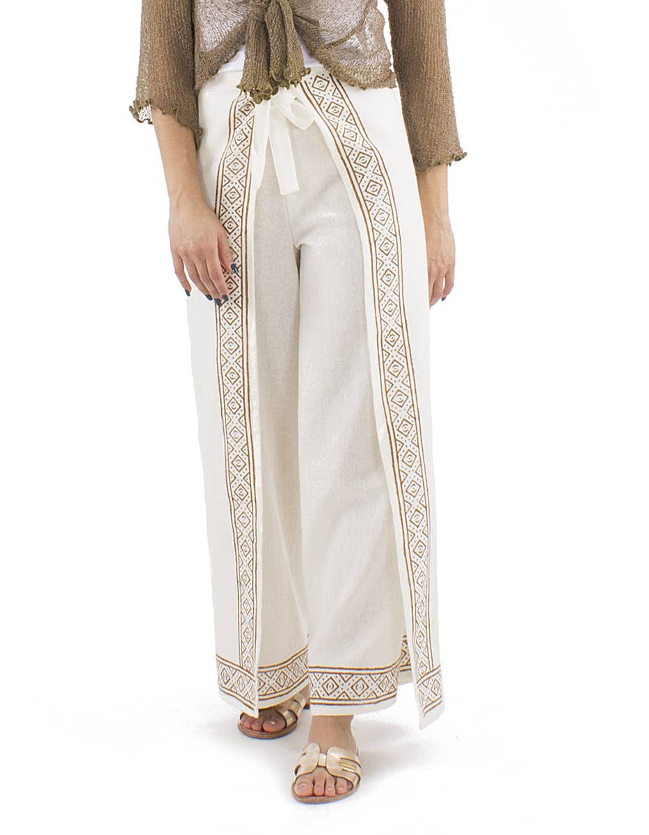 Ecru WOMEN's Trousers-PA17649 for wholesale on Faire0