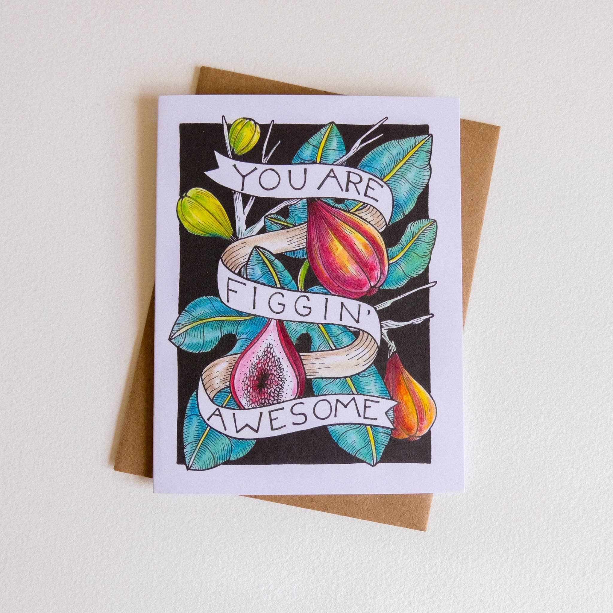 Mattea - Wholesale Everyday Greeting Card - You Are Figgin' Awesome Card3
