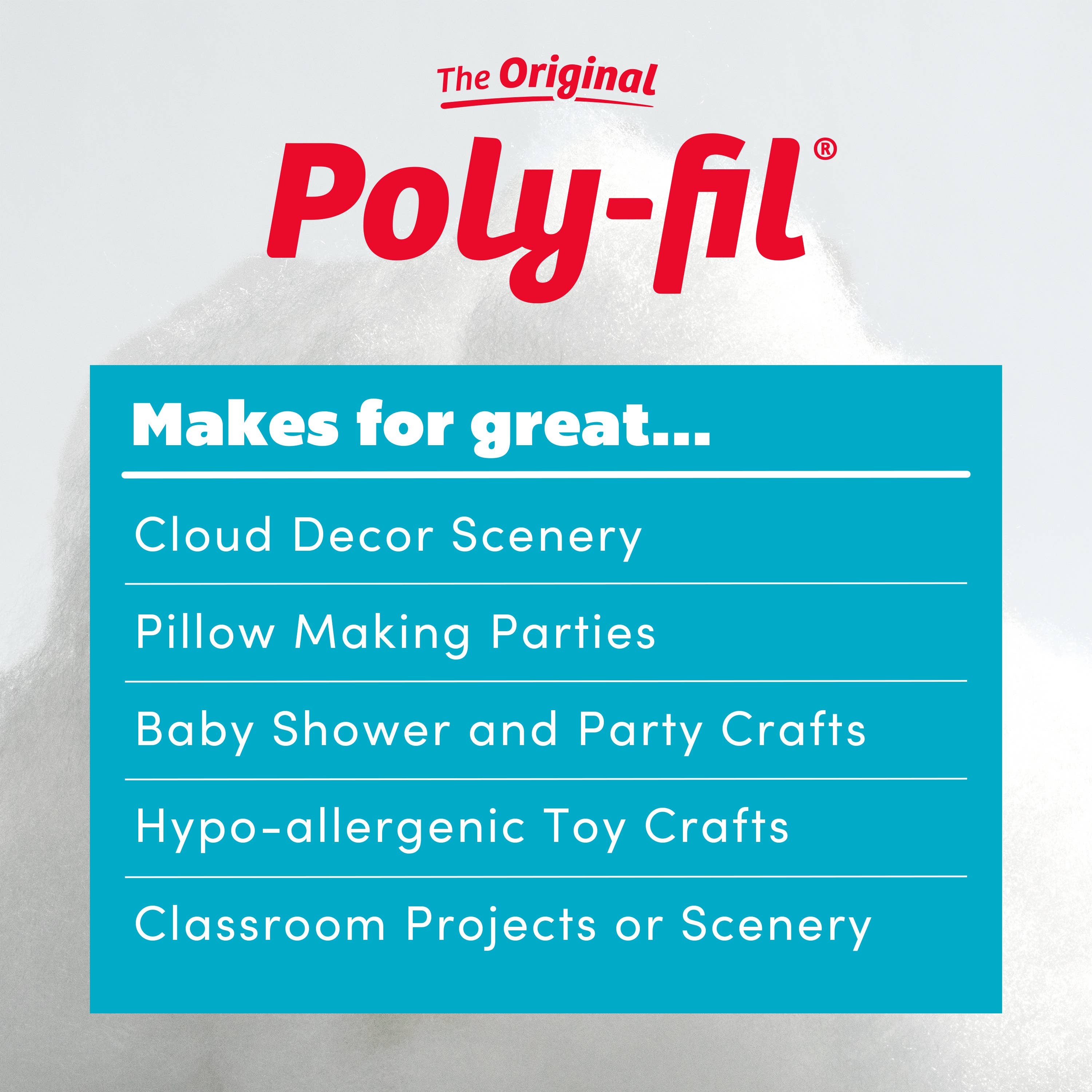 Poly-fil - Wholesale Craft Supplies - The Original Poly-fil® Premium Polyester Fiber Fill, 5lb Box2
