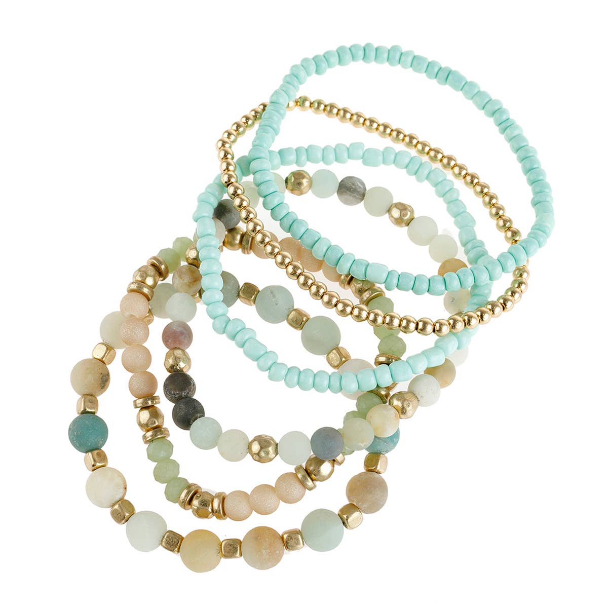 MYS Wholesale Inc - Wholesale Beaded Bracelet - Natural Stone Mixed Beads Charm Bracelet5