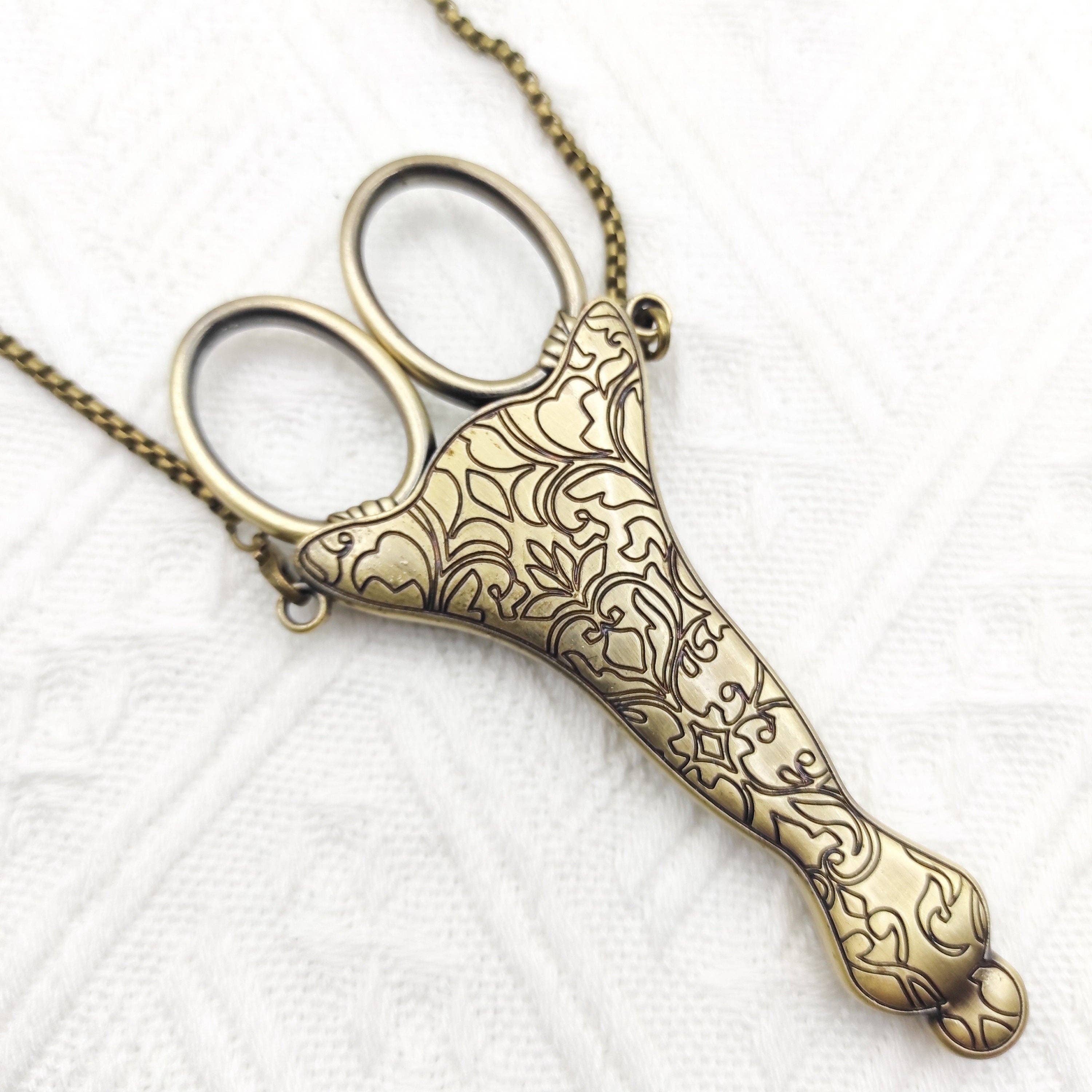SChandworks - Wholesale Scissors - Vintage Style Scissors with sheath and necklace chain10