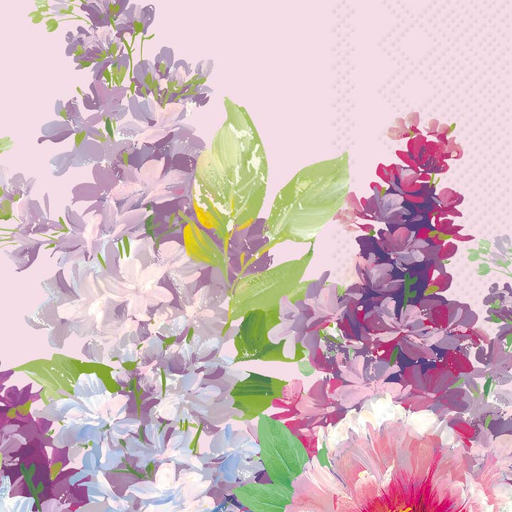 Paper Guest Towels 16 Ct Charlottes Garden Light Lilac for wholesale by Boston International