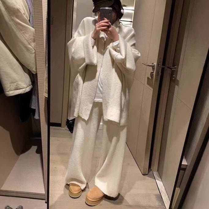 Marayn - Wholesale Lounge Set - Women's - 2025 Autumn Luxury Lounge Knit Set Chic Oversized Style5