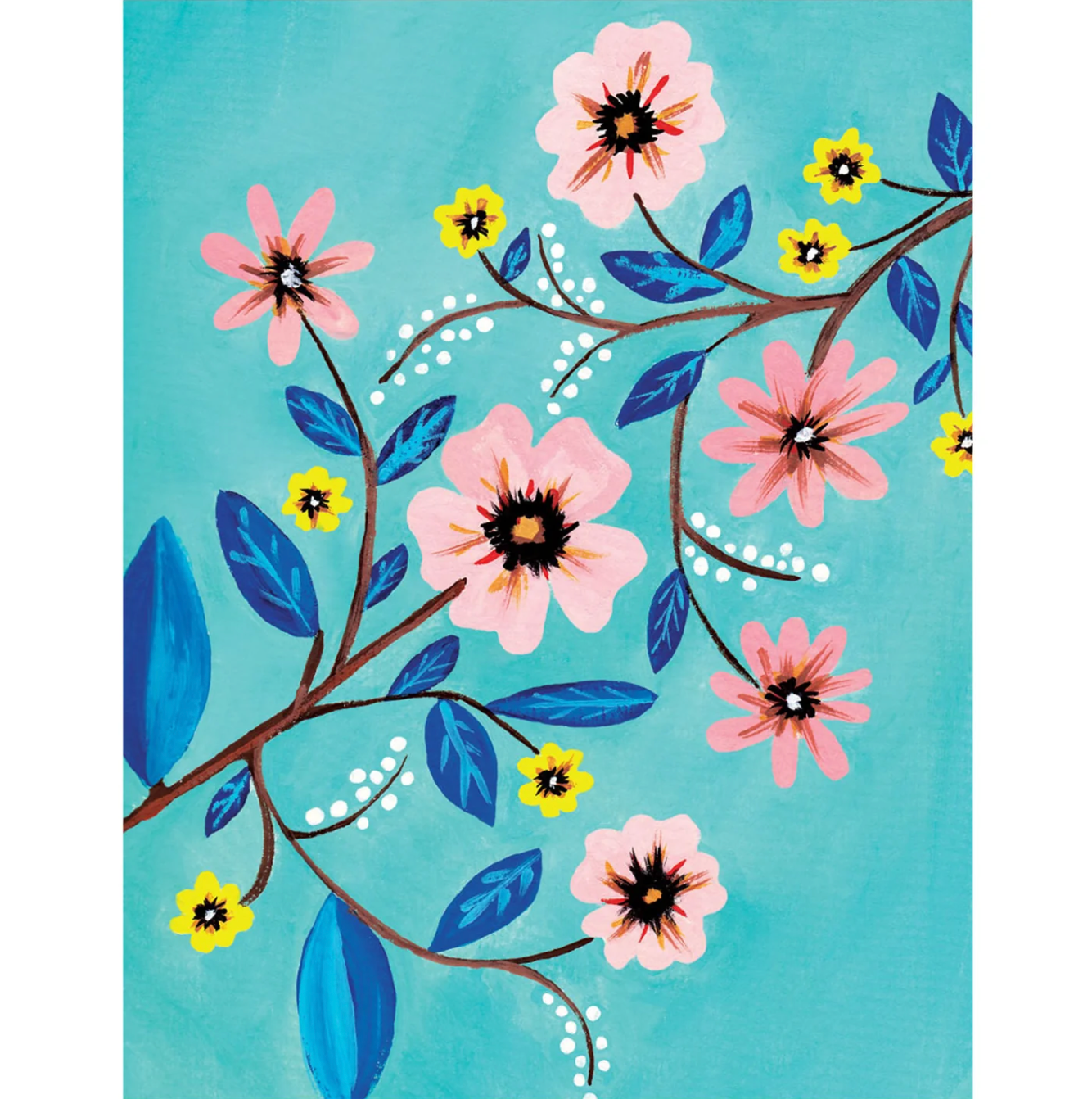 Paige & Willow - Vente Carte de vœux classique - Carte Florale Turquoise2