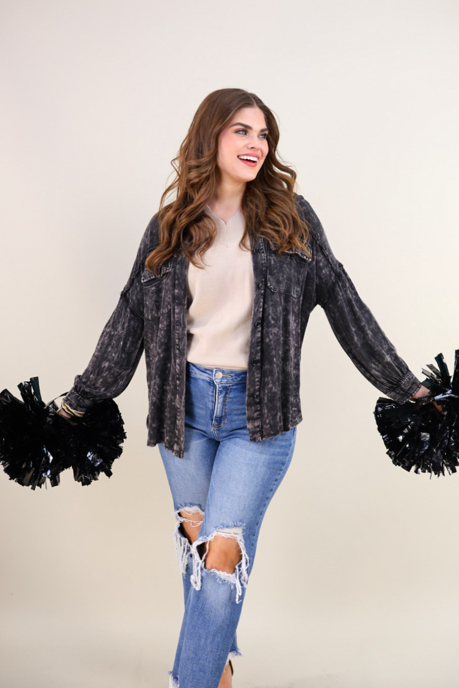 Jess Lea - Wholesale Button Down Shirt - Women's - Dean Button Up Top37