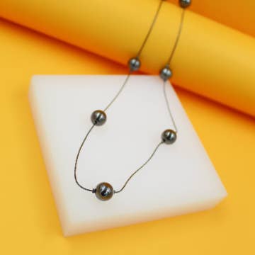 MIA Jewelry - Wholesale Beaded/Pearl Necklace - 18K Rhodium Filled Pearl Beaded Necklace (H87)(H88)3