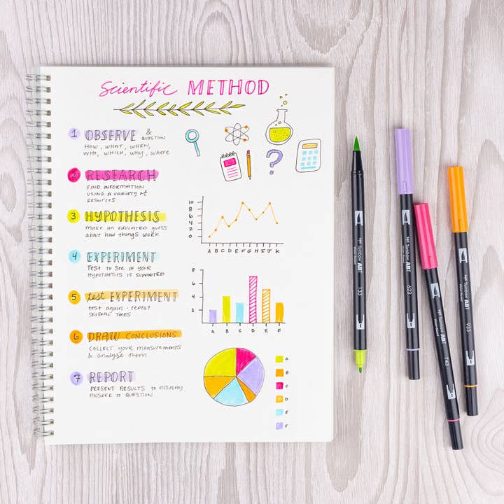 Tombow - Wholesale Marker - Dual Brush Pen Art Markers, Yay Sorbet, 6-Pack5