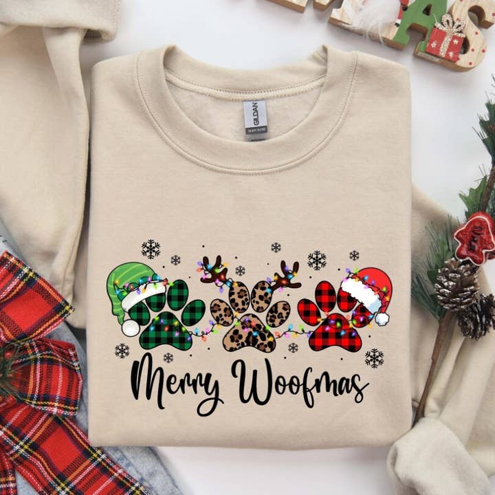 Felpa Merry Woofmas per la vendita all'ingrosso da parte di Eleven Fashion