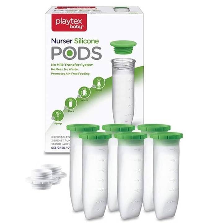 Playtex Baby™ Nurser Reusable Silicone PODS, Breastmilk Storage & Air-Free Feeding, 6 oz, 6 Count for wholesale by Playtex