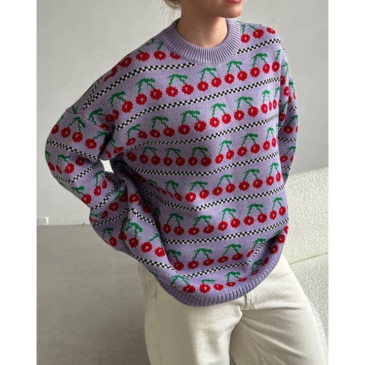 Cherry Sweater Top for wholesale by Mapcie