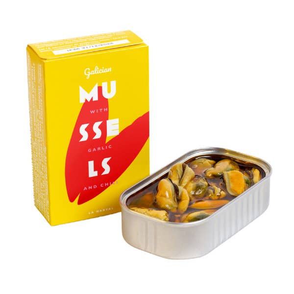 Don Gastronom Mussels in Spicy Garlic Sauce- 3.90oz for wholesale by The French Farm