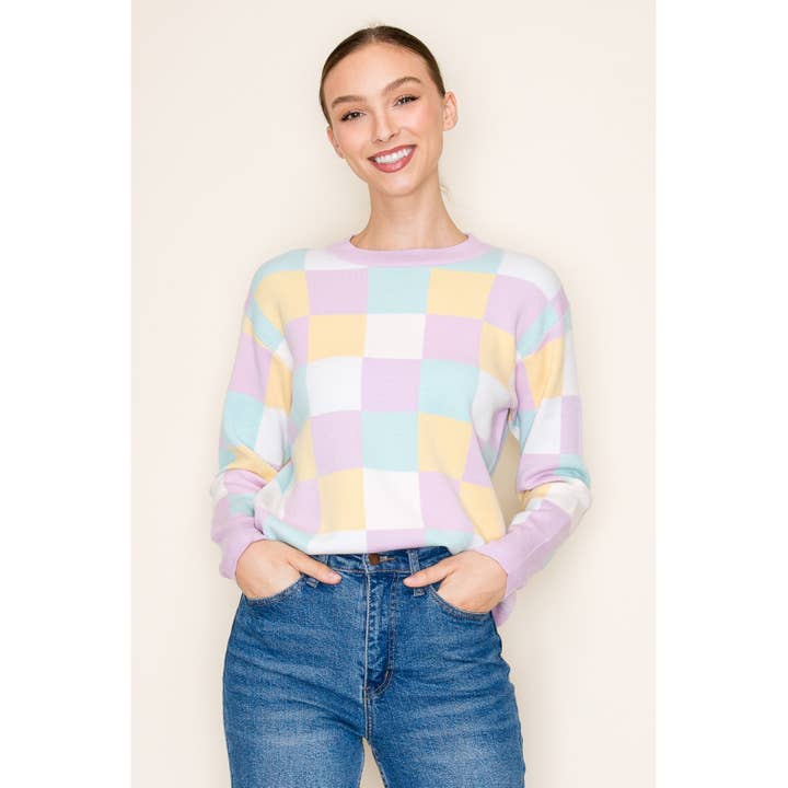 STACCATO - Wholesale Knit Sweater - Women's - MULTI COLOR CREW NECK LONG SLEEVE PULLOVER SWEATER