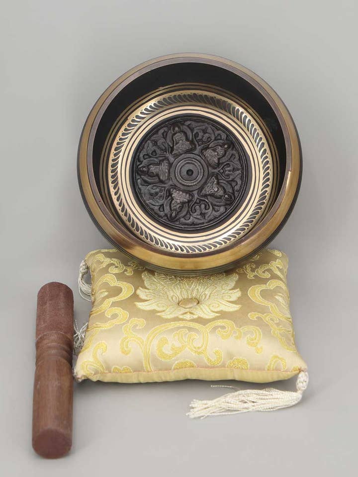 Five Dhyani Buddhas Singing Bowl for wholesale by Buddha Groove