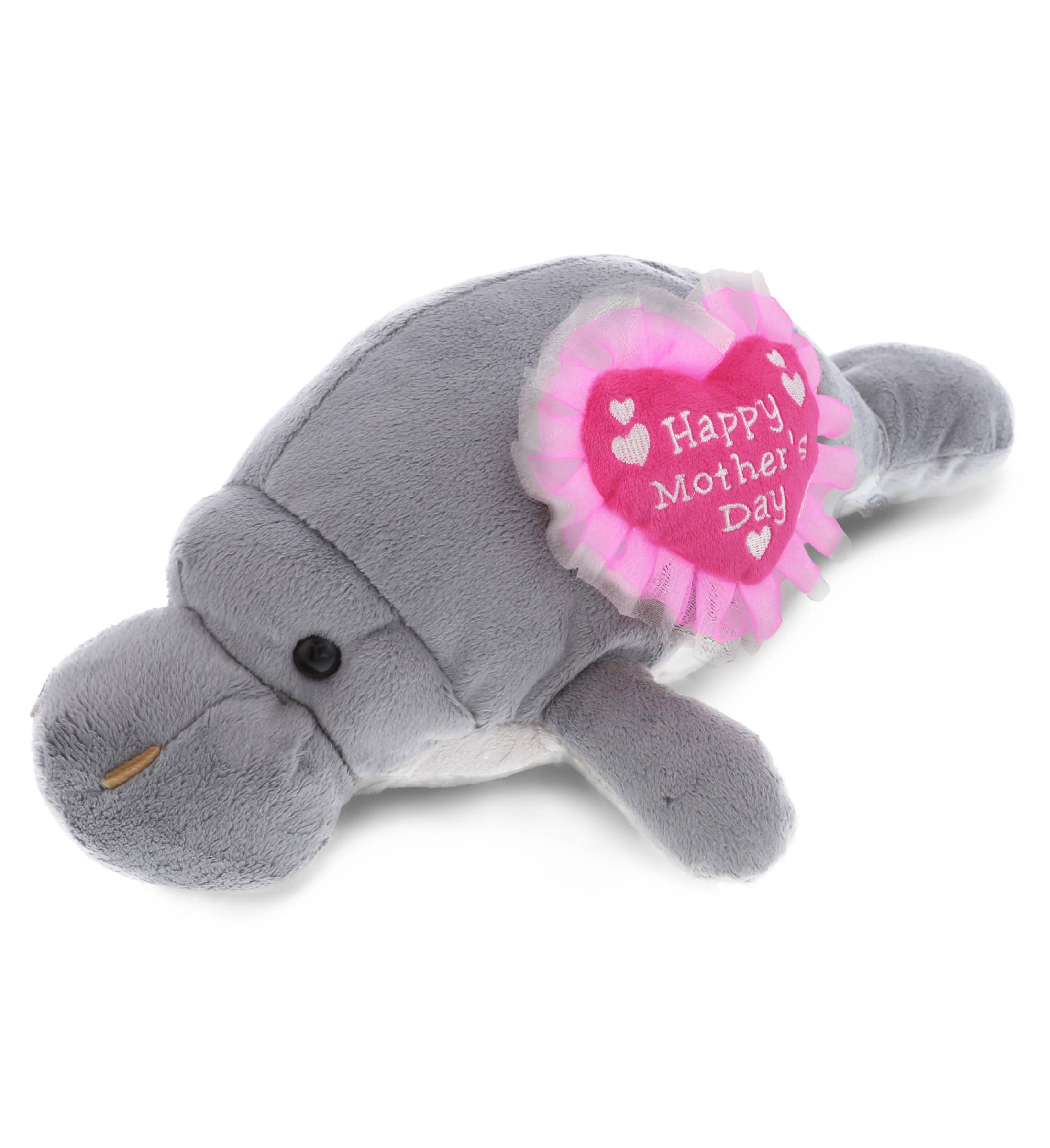 Cota Global - Wholesale Stuffed/Plush Toy - Kids & Baby - Plush Mother's Day Heart Wild Collection Grey Manatee0