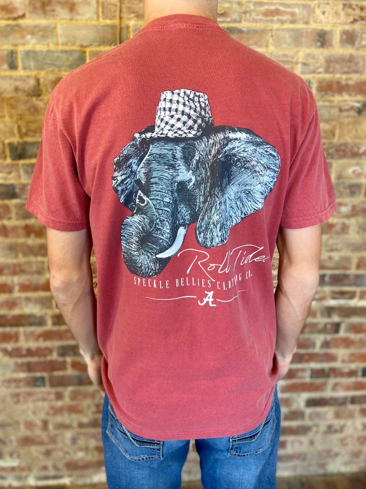 Speckle Bellies Clothing Company - Wholesale Screen Printed T-Shirt - Men's - Houndstooth Elephant Tee