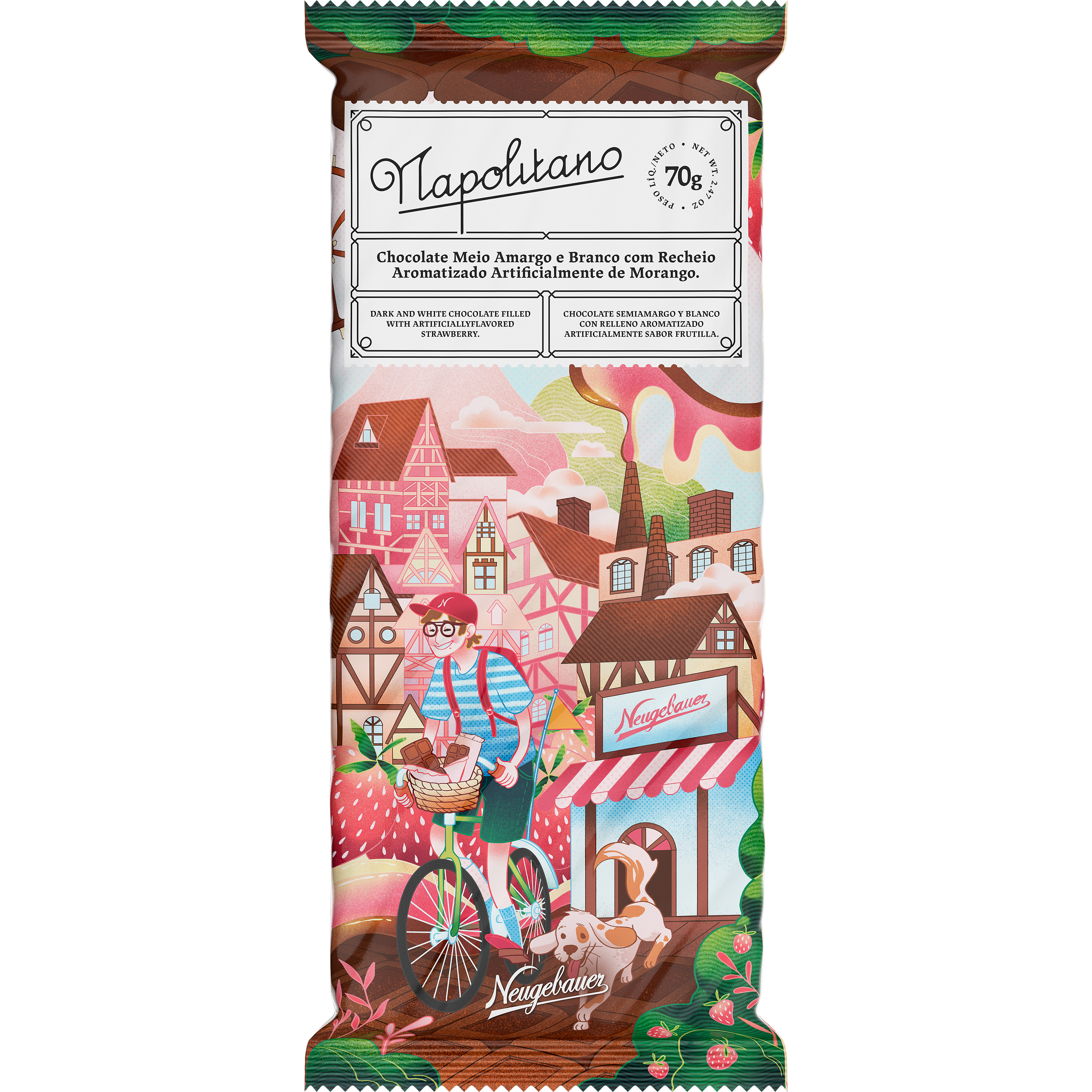 Neugebauer Chocolates - Wholesale Chocolate Bar - Pack of 4 Napolitano Bars - Wrapped with Ribbon1