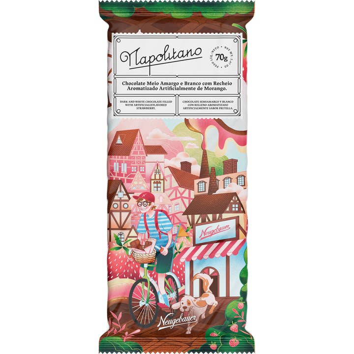 Neugebauer Chocolates – wholesale Chocolate bar – Pack of 4 Napolitano Bars - Wrapped with Ribbon1