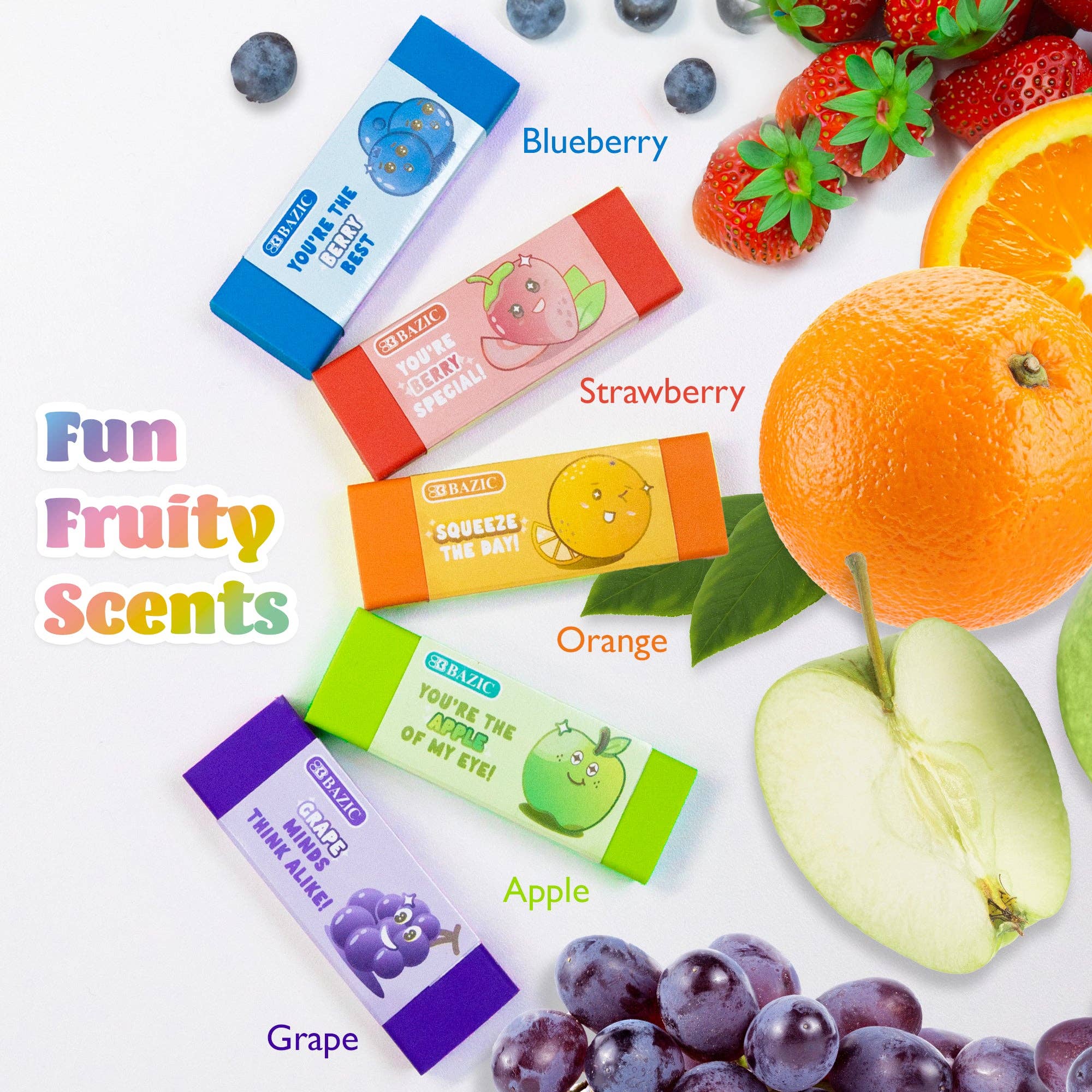 Luna Office Supply -  Everyday Essential – wholesale Eraser – Scented Eraser (5/Pack)1