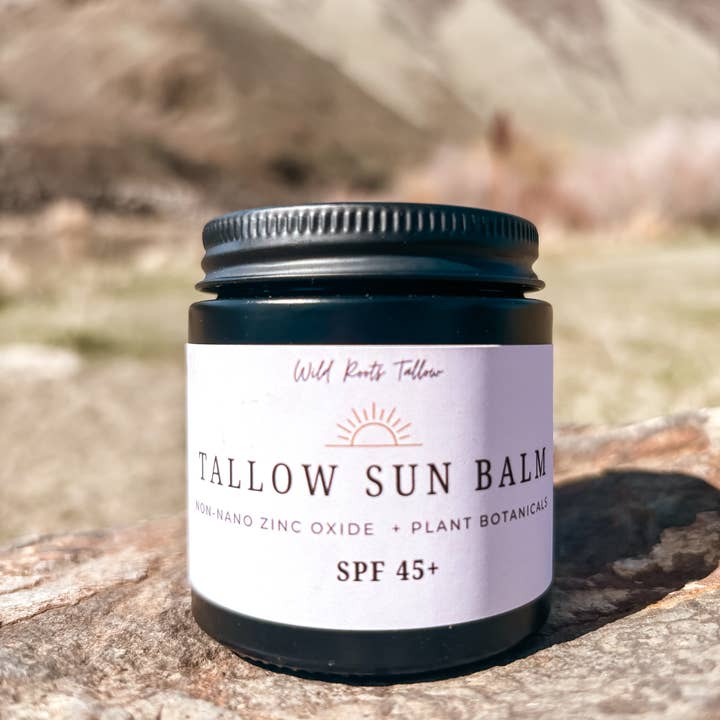 Wild Roots Tallow Co. - Wholesale Sunscreen - Tallow Sun Balm | Full Body Protection| Non-nano Zinc Oxide | Pure and Natural