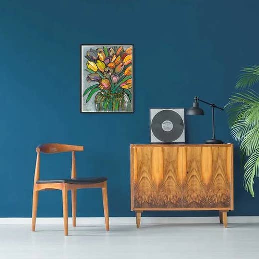 Plant Based Paintings - Wholesale Art Print - Tulips in Glass Vase - Giclee Art Print2