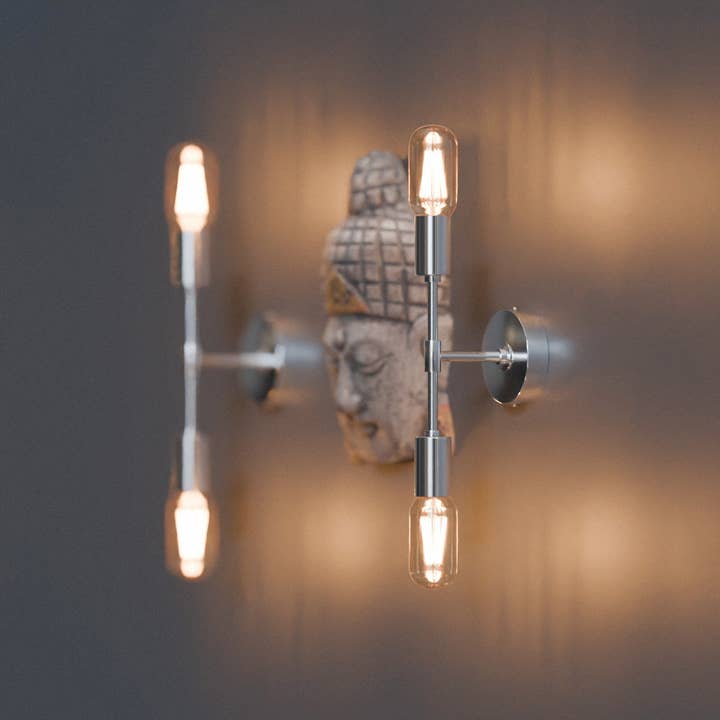 Ledsone - Vente Appliques - Applique Murale Moderne Minimaliste à 2 Lumières pour Salle de Bain~55937