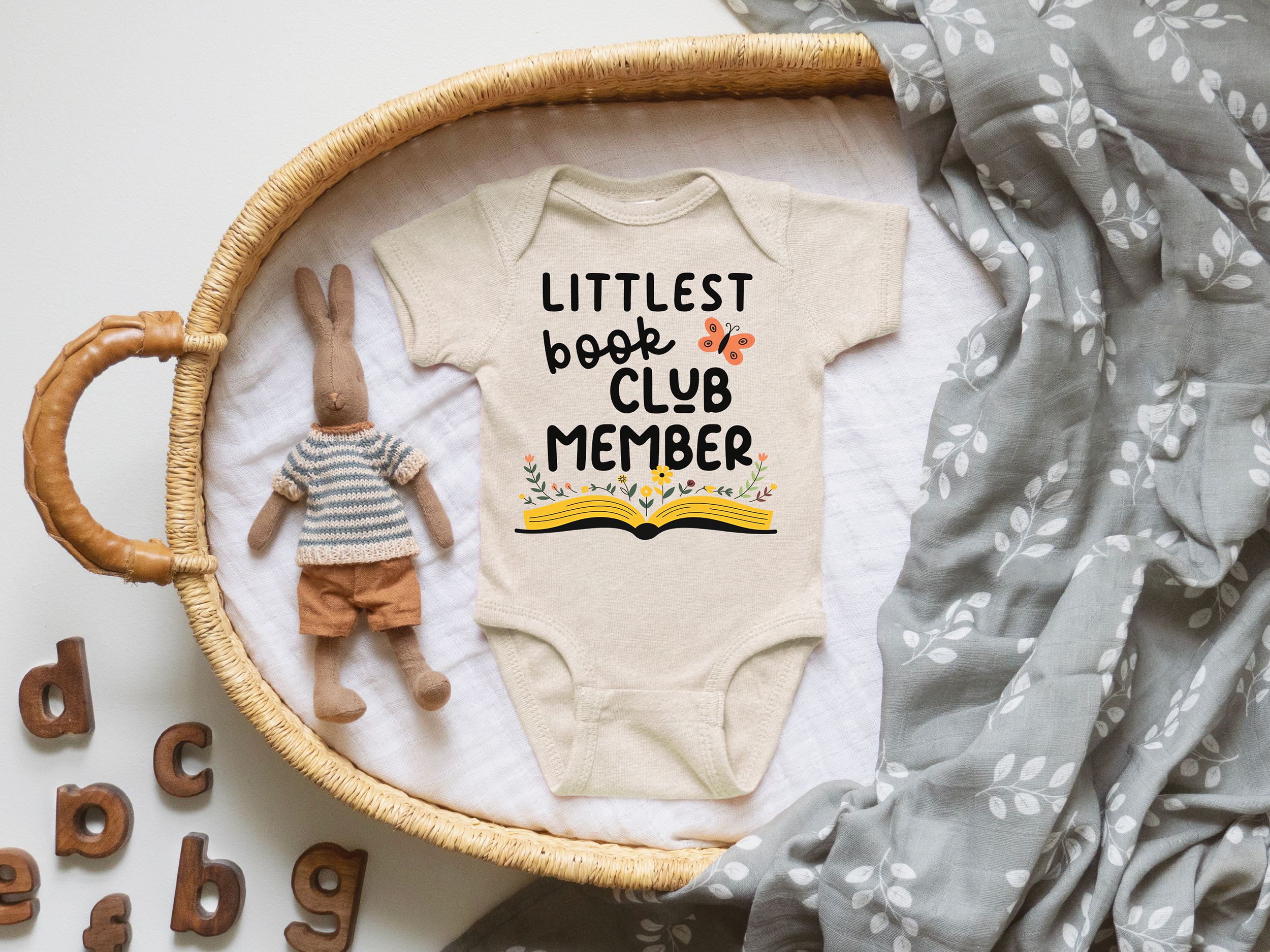 Keen Bee Studio - Wholesale Bodysuit (Non-Footed) - Baby - Littelest Book Club Member Nerdy Baby Onesie©4