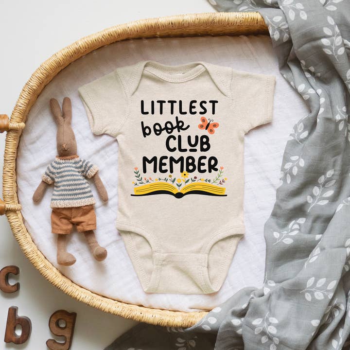 Keen Bee Studio - Wholesale Bodysuit (Non-Footed) - Baby - Littelest Book Club Member Nerdy Baby Onesie©4