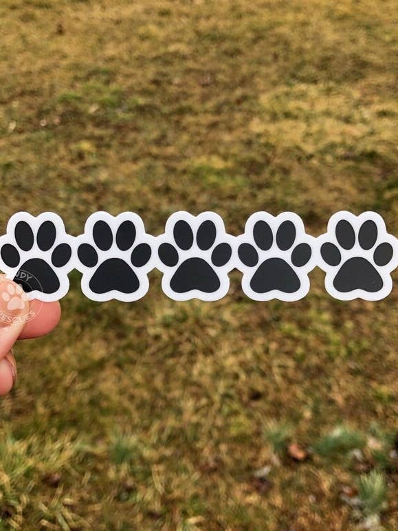 Pootafdruksticker, pootafdrukken, hondenstickers, hondenpootafdruk, voor wholesale door Rowdy Rescues