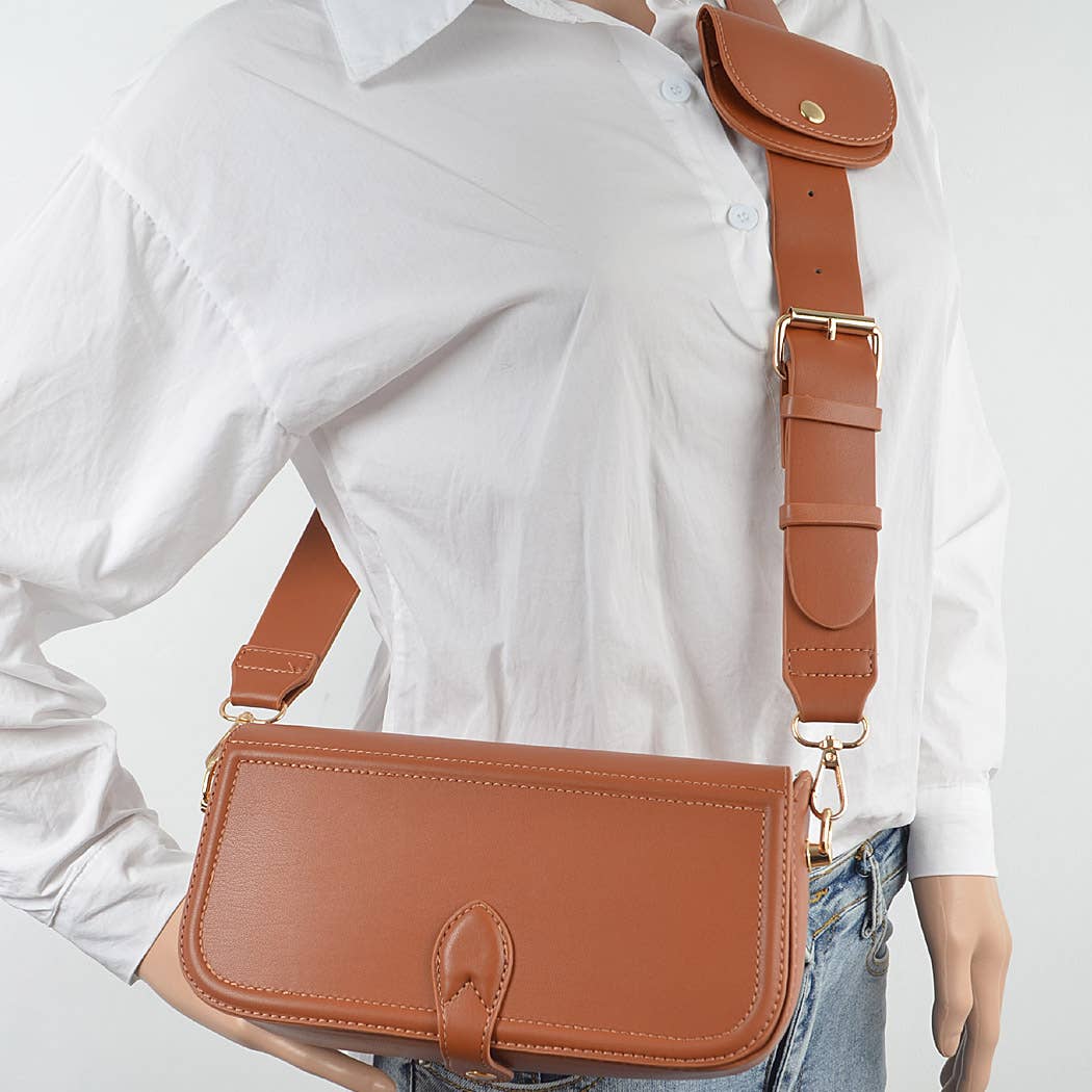 3AM BY H&D ACCESSORIES - Venta al por mayor Bandolera - Mujer - Bolso cruzado de cuero sintético con mini bolsa8