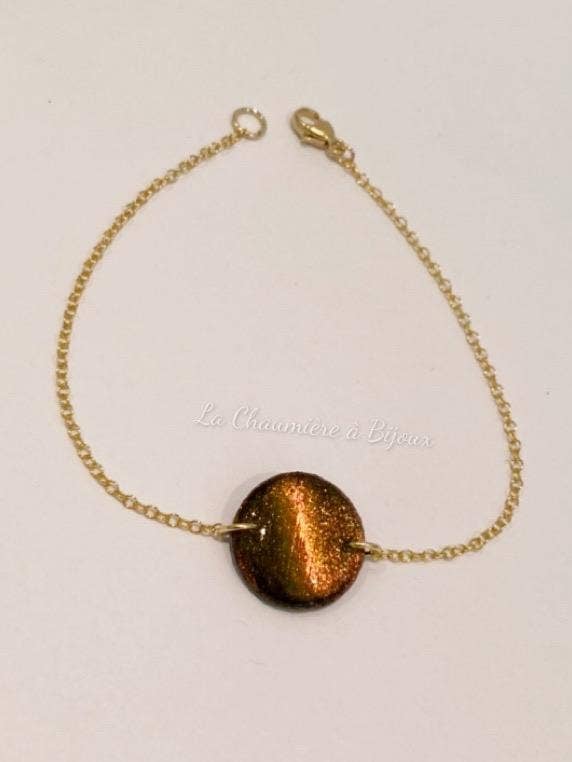 Gold filled “honey” bracelet for wholesale by La Chaumière à Bijoux