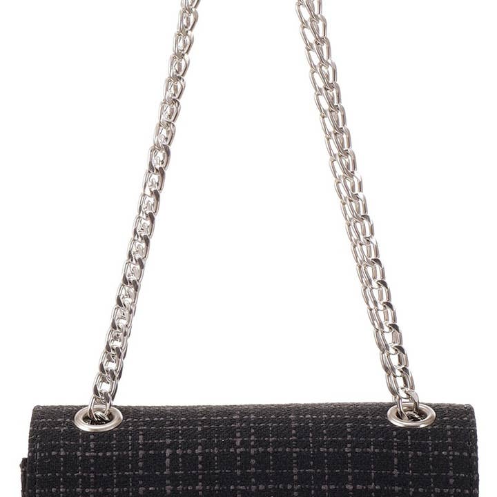 T-O4.1 BAG1117-004-2 Borsa PU 18,5x13,5x6,5cm Nera per la vendita all'ingrosso da parte di Menga Trading