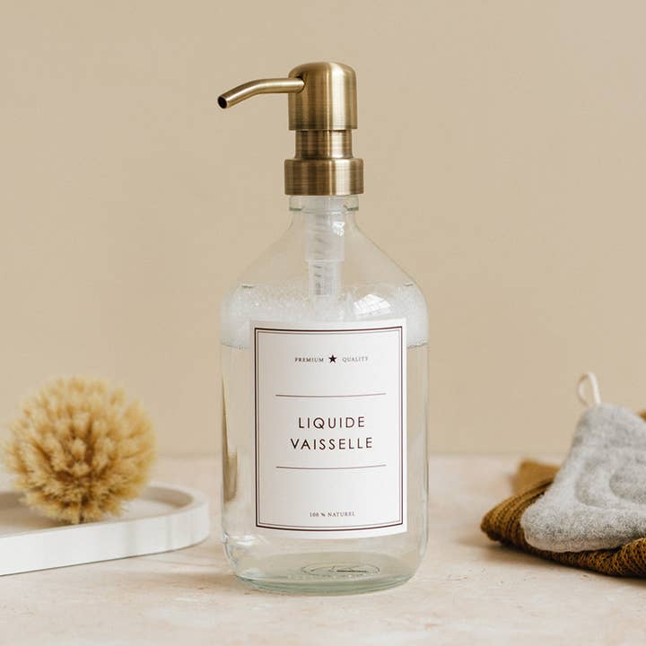 Les Flacons de l’Apothicaire - Wholesale Soap Dispenser - Dishwashing Liquid - Clear Bottle0